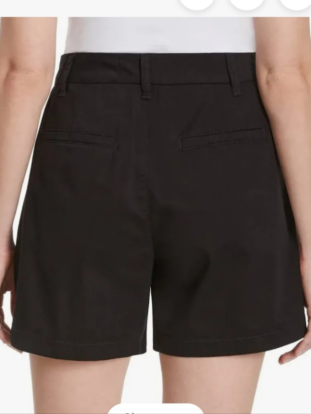 Gloria Vanderbilt Black Chino Shorts - Picture 3 of 5